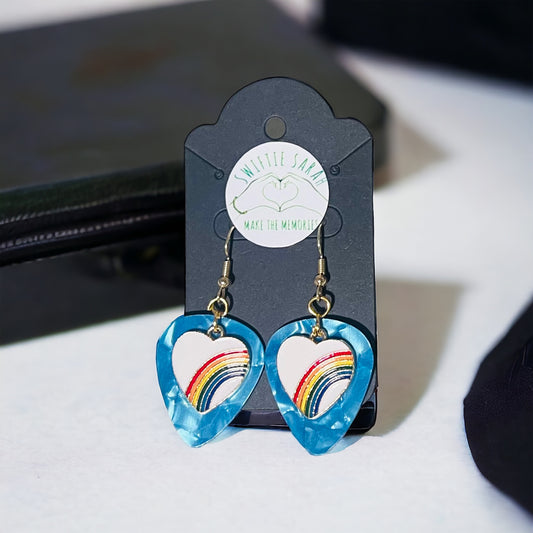 Rainbow Heart Earrings