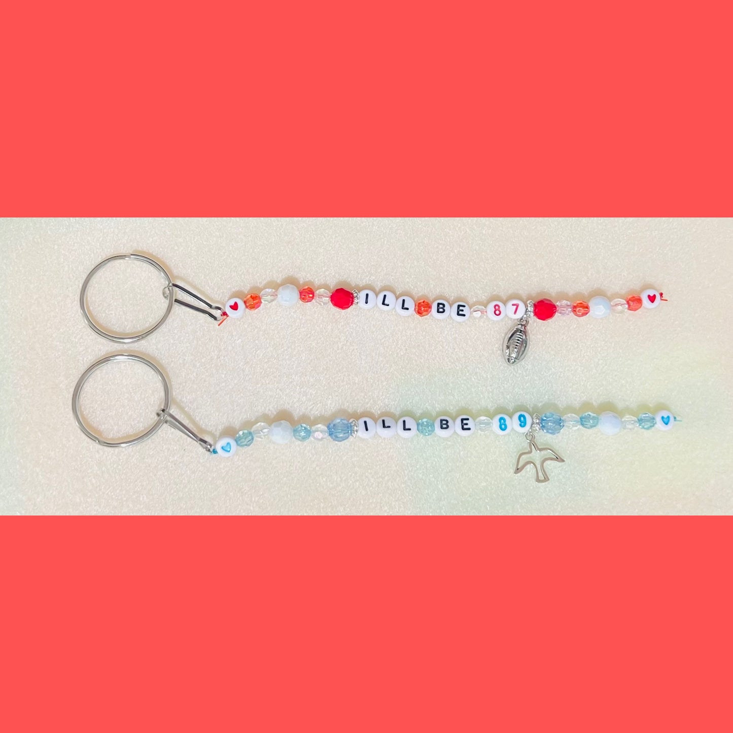 TS & TK ‘I’ll Be 87/89’ Matching Keychains