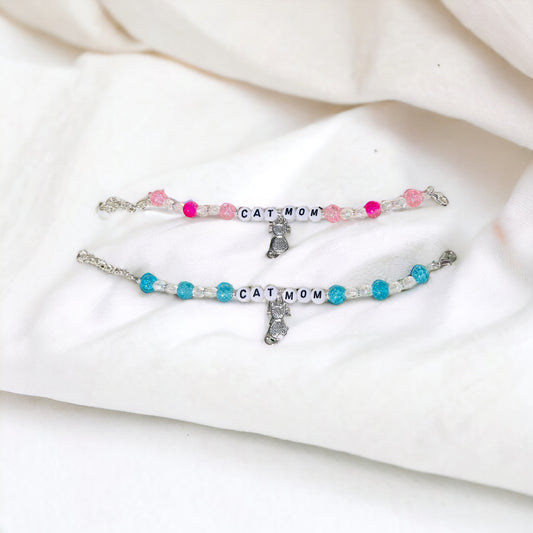 ‘Cat Mom’ Charm Bracelet